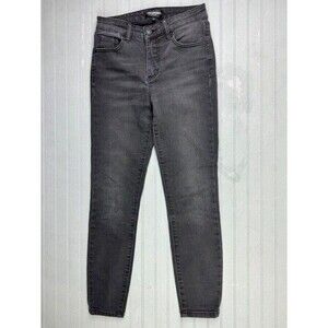 Prosperity Size 25p Petite Womens Jeans Black Skinny Mid Rise Stretch